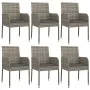 Garten-Essgruppe 7-teilig und graue synthetische Rattankissen von vidaXL, Gartensets - Ref: Foro24-3185009, Preis: 463,03 €, ...