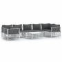 8-piece garden furniture set with cushions white steel by vidaXL, Garden sets - Ref: Foro24-3186924, Price: 518,90 €, Discoun...