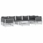 8-teiliges Gartenmöbel-Set mit Kissen aus weißem Stahl von vidaXL, Gartensets - Ref: Foro24-3186924, Preis: 518,90 €, Rabatt: %