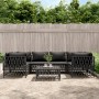 Juego muebles de jardín 7 pzas y cojines acero gris antracita de vidaXL, Conjuntos de jardín - Ref: Foro24-3186921, Precio: 6...