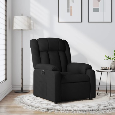 Sillón reclinable de tela negra