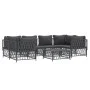 Garden furniture set 7 pieces and anthracite gray steel cushions by vidaXL, Garden sets - Ref: Foro24-3186921, Price: 586,26 ...