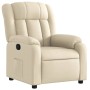 Sillón reclinable de tela color crema