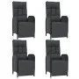 5-teiliges Gartenmöbel-Set mit schwarzen synthetischen Rattankissen von vidaXL, Gartensets - Ref: Foro24-3185076, Preis: 743,...
