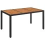 5-teiliges Gartenmöbel-Set mit schwarzen synthetischen Rattankissen von vidaXL, Gartensets - Ref: Foro24-3185076, Preis: 743,...