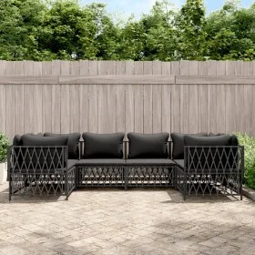 6-teiliges Gartenmöbel-Set mit anthrazitfarbenen Stahlkissen von vidaXL, Gartensets - Ref: Foro24-3186919, Preis: 540,10 €, R...
