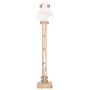 Lámpara de pie madera maciza de mango blanca E27