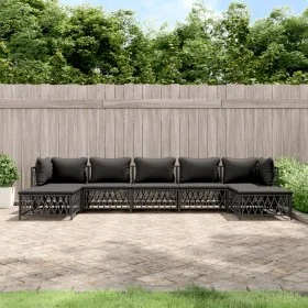 7-piece garden furniture set with anthracite steel cushions by vidaXL, Garden sets - Ref: Foro24-3186905, Price: 558,38 €, Di...