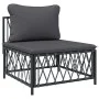 7-teiliges Gartenmöbel-Set mit anthrazitfarbenen Stahlkissen von vidaXL, Gartensets - Ref: Foro24-3186905, Preis: 558,38 €, R...