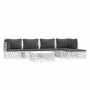 Juego de muebles de jardín 6 piezas y cojines acero blanco de vidaXL, Conjuntos de jardín - Ref: Foro24-3186866, Precio: 351,...