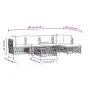 6-teiliges Gartenmöbel-Set und weiße Stahlkissen von vidaXL, Gartensets - Ref: Foro24-3186866, Preis: 351,99 €, Rabatt: %