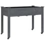 Planter with wheels and gray fir wood lining 118x59x80 cm by vidaXL, Pots and planters - Ref: Foro24-3157828, Price: 81,42 €,...