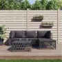 Gartenmöbel-Set 5-teilig und anthrazitgraue Stahlkissen von vidaXL, Gartensets - Ref: Foro24-3186863, Preis: 375,02 €, Rabatt: %