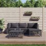 Gartenmöbel-Set 5-teilig und anthrazitgraue Stahlkissen von vidaXL, Gartensets - Ref: Foro24-3186863, Preis: 380,05 €, Rabatt: %