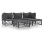 Gartenmöbel-Set 5-teilig und anthrazitgraue Stahlkissen von vidaXL, Gartensets - Ref: Foro24-3186863, Preis: 375,02 €, Rabatt: %