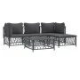 Gartenmöbel-Set 5-teilig und anthrazitgraue Stahlkissen von vidaXL, Gartensets - Ref: Foro24-3186863, Preis: 375,02 €, Rabatt: %
