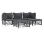 Gartenmöbel-Set 5-teilig und anthrazitgraue Stahlkissen von vidaXL, Gartensets - Ref: Foro24-3186863, Preis: 380,05 €, Rabatt: %