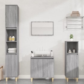 Set de muebles de baño 3 pzas madera contrachapada gris sonoma de vidaXL, Muebles de baño - Ref: Foro24-3185587, Precio: 175,...