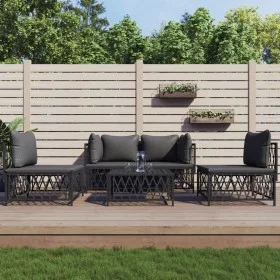 Garden furniture set 5 pieces and anthracite gray steel cushions by vidaXL, Garden sets - Ref: Foro24-3186837, Price: 414,01 ...