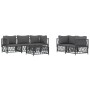 Gartenmöbel-Set 6-teilig und Kissen anthrazitgrauer Stahl von vidaXL, Gartensets - Ref: Foro24-3186827, Preis: 504,44 €, Raba...