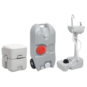 Toilet set with sink and portable water tank for camping by vidaXL, Camping and hiking - Ref: Foro24-3186673, Price: 331,84 €...