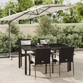 5-piece garden furniture set with black synthetic rattan cushions by vidaXL, Garden sets - Ref: Foro24-3184977, Price: 422,60...