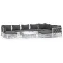 10-piece garden furniture set with cushions white steel by vidaXL, Garden sets - Ref: Foro24-3186930, Price: 633,50 €, Discou...