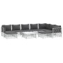 10-piece garden furniture set with cushions white steel by vidaXL, Garden sets - Ref: Foro24-3186930, Price: 642,55 €, Discou...