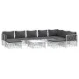 10-piece garden furniture set with cushions white steel by vidaXL, Garden sets - Ref: Foro24-3186930, Price: 633,50 €, Discou...