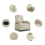 Sillón reclinable de piel sintética color crema