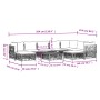 10-piece garden furniture set with cushions white steel by vidaXL, Garden sets - Ref: Foro24-3186930, Price: 642,55 €, Discou...