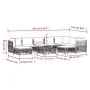 10-teiliges Gartenmöbel-Set mit Kissen aus weißem Stahl von vidaXL, Gartensets - Ref: Foro24-3186930, Preis: 633,88 €, Rabatt: %