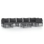 8-teiliges Gartenmöbel-Set mit anthrazitfarbenen Stahlkissen von vidaXL, Gartensets - Ref: Foro24-3186899, Preis: 659,97 €, R...
