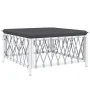 3-teiliges Gartenmöbel-Set mit Kissen aus weißem Stahl von vidaXL, Gartensets - Ref: Foro24-3186846, Preis: 174,82 €, Rabatt: %