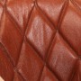 Sillón de cuero auténtico y madera maciza de mango marrón