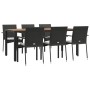 7-piece garden dining set and black synthetic rattan cushions by vidaXL, Garden sets - Ref: Foro24-3184991, Price: 521,70 €, ...