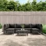 Juego de muebles de jardín 7 pzas con cojines acero antracita de vidaXL, Conjuntos de jardín - Ref: Foro24-3186911, Precio: 6...