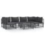7-teiliges Gartenmöbel-Set mit anthrazitfarbenen Stahlkissen von vidaXL, Gartensets - Ref: Foro24-3186911, Preis: 610,53 €, R...