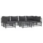 7-piece garden furniture set with anthracite steel cushions by vidaXL, Garden sets - Ref: Foro24-3186911, Price: 601,72 €, Di...
