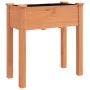 Planter with lining and wheels in brown fir wood 71x37x80 cm by vidaXL, Pots and planters - Ref: Foro24-3157824, Price: 67,80...