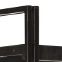 Estantería de 3 niveles madera maciza de mango negro 40x30x80cm