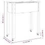 Planter with lining and wheels in brown fir wood 71x37x80 cm by vidaXL, Pots and planters - Ref: Foro24-3157824, Price: 67,80...