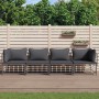 Gartenmöbel-Set 4-teilig und anthrazitfarbene PE-Rattan-Kissen von vidaXL, Outdoor-Sofas - Ref: Foro24-3186699, Preis: 330,39...