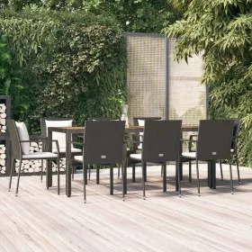 9-piece garden dining set and black synthetic rattan cushions by vidaXL, Garden sets - Ref: Foro24-3157968, Price: 773,64 €, ...