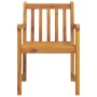 Juego de comedor de jardín 5 piezas madera maciza de acacia