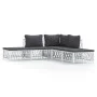 Juego de muebles de jardín 5 piezas y cojines acero blanco de vidaXL, Conjuntos de jardín - Ref: Foro24-3186882, Precio: 285,...