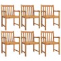 Juego de comedor para jardín 7 piezas madera maciza acacia