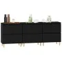 Sideboards 3 pcs black plywood 60x35x70 cm by vidaXL, Sideboards - Ref: Foro24-3185768, Price: 225,25 €, Discount: %