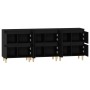 Aparadores 3 uds madera contrachapada negro 60x35x70 cm de vidaXL, Aparadores - Ref: Foro24-3185768, Precio: 228,44 €, Descue...