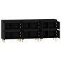 Sideboards 3 pcs black plywood 60x35x70 cm by vidaXL, Sideboards - Ref: Foro24-3185768, Price: 225,25 €, Discount: %